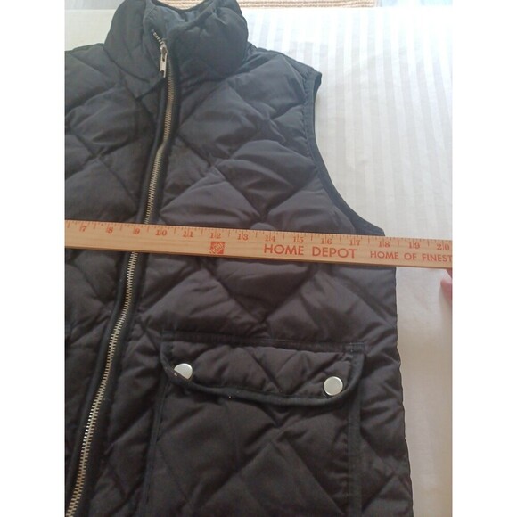 Woolrich black quilted puffer vest womens S zipper pockets down filled classic - Picture 9 of 10